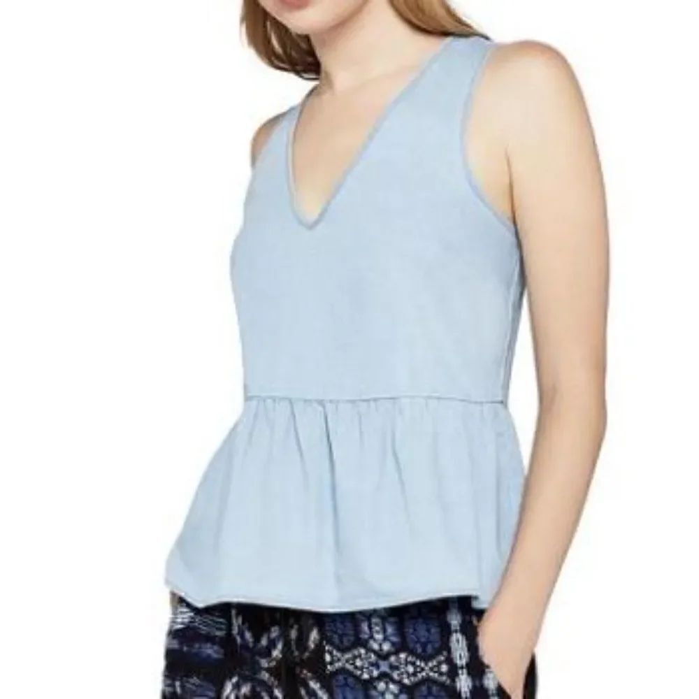BCBGeneration Sleeveless Ruffle Pullover Top